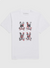 Psycho Bunny T-Shirt - Plaza Graphic - White And Red - B6U613X1PC
