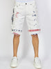 LNL Shorts - USA Strapped Denim - White with Red and Navy - LLDS421104