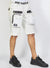 LNL Shorts - Strapped - White with Black - LDS421102