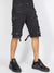 LNL Shorts - Strapped w/ Crystals - Black - LDS421103