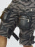 LNL Shorts - Strapped w/ Leather - Dark Grey and Black Zebra - LDS421103