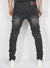 Politics Jeans - Distressed with Paisley Ribbing - Black - PLTKS0521660
