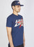 LNL T-Shirt - Heavy Hitta - Silver and Red on Navy - 101