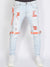 LNL Jeans - Straps - Light Wash And Orange - LLCDP0925569