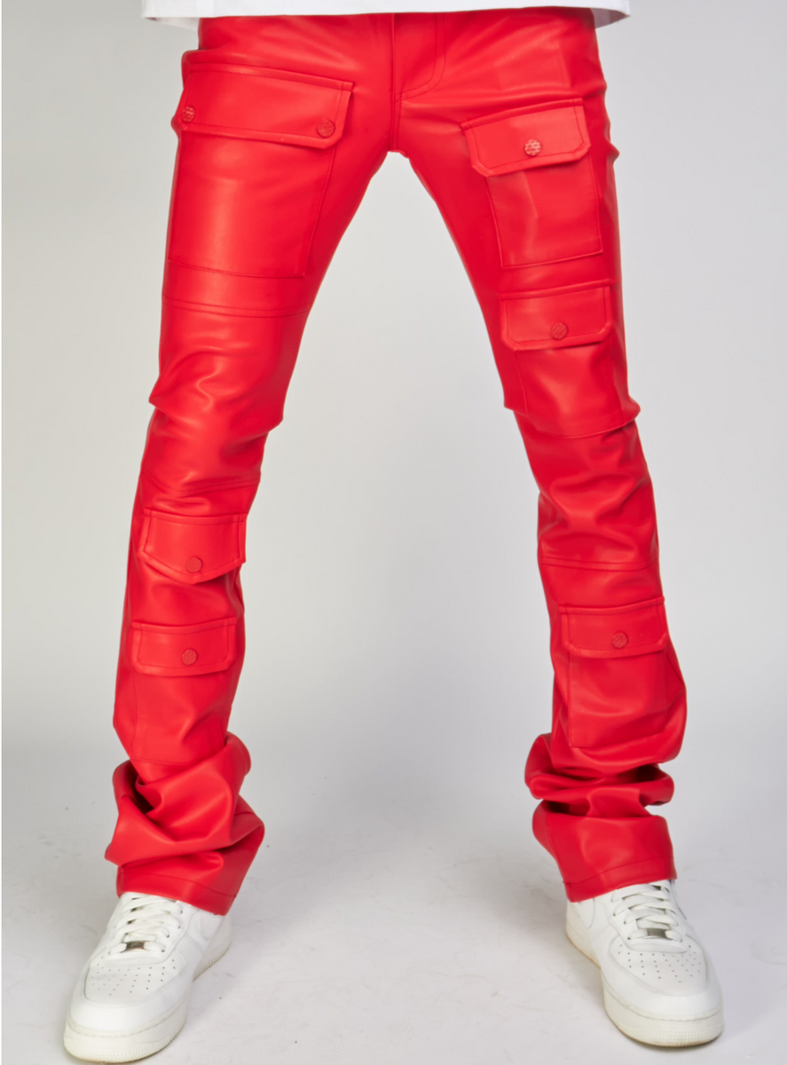 Blood Red Cargo Leather Pant – Drip4dayz