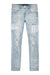 Homme+Femme Jeans - Letterman  - Blue With White - HFSP202181