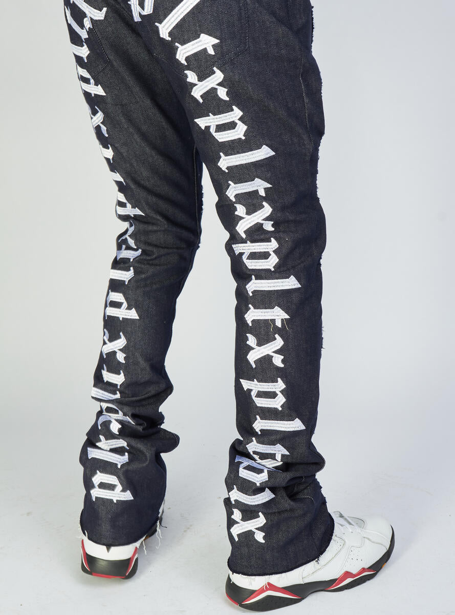 Politics Jeans - Skinny Stacked Flare Mac - Raw And White - 513 ...