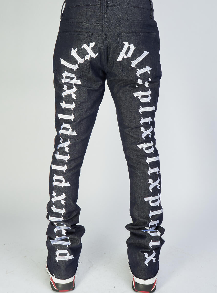 Politics Jeans - Skinny Stacked Flare Mac - Raw And White - 513 ...