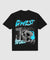 G West T-Shirt - Jams Of The Undead - Black\Powder Blue - GWPPT9030