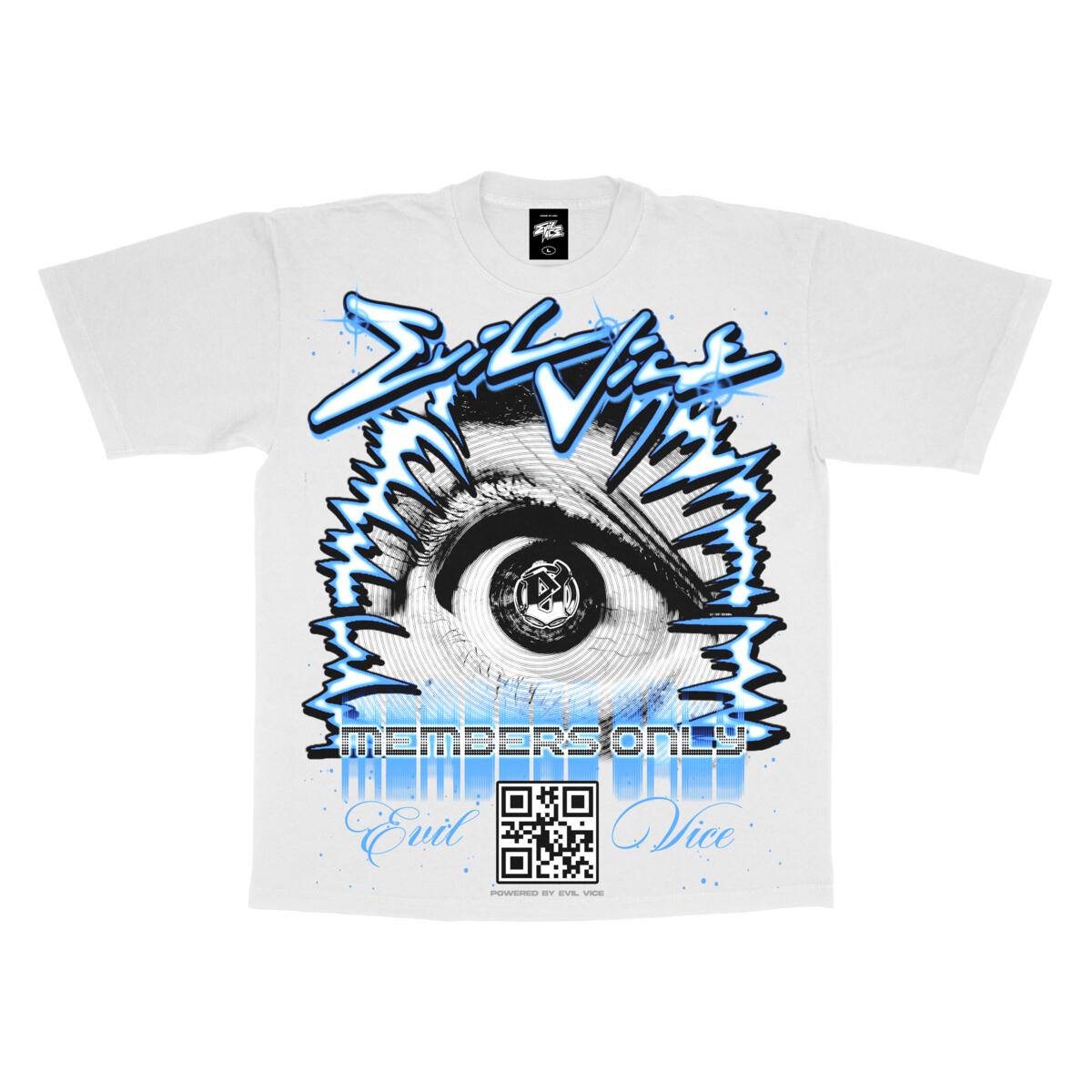 Evil Vice T-Shirt - Members Only - White - S24-6 – Vengeance78