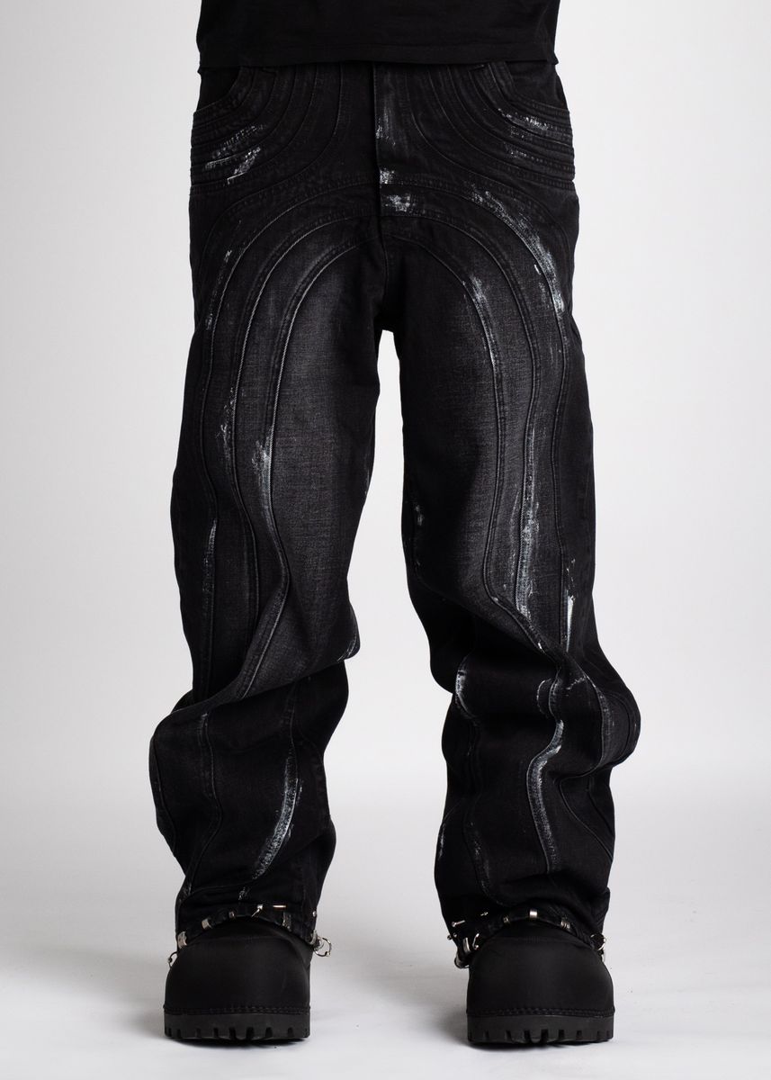 GUAPI Jeans - Iron Grey Piercing Denim- Black - 193AGSPD – Vengeance78