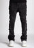 GUAPI Jeans - Iron Grey Stacked Zipper Denim - Black - 191GSZD