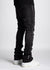 GUAPI Jeans - Iron Grey Stacked Zipper Denim - Black - 191GSZD