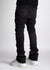 GUAPI Jeans - Iron Grey Stacked Zipper Denim - Black - 191GSZD