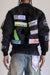 First Row Jacket - Caution Multi Patches MA-1 - Black - FRJ4012