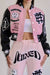 First Row Jacket - Women Mixed Emotions Multi Patches Varsity - FRLJ0069