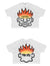 Mind Games T-Shirt - Fire - White And Orange