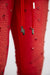 Guapi Sweatpants - Blood Red Embellished - Red