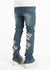 Guapi Jeans - French Rose Knit Patches Denim - Light Blue