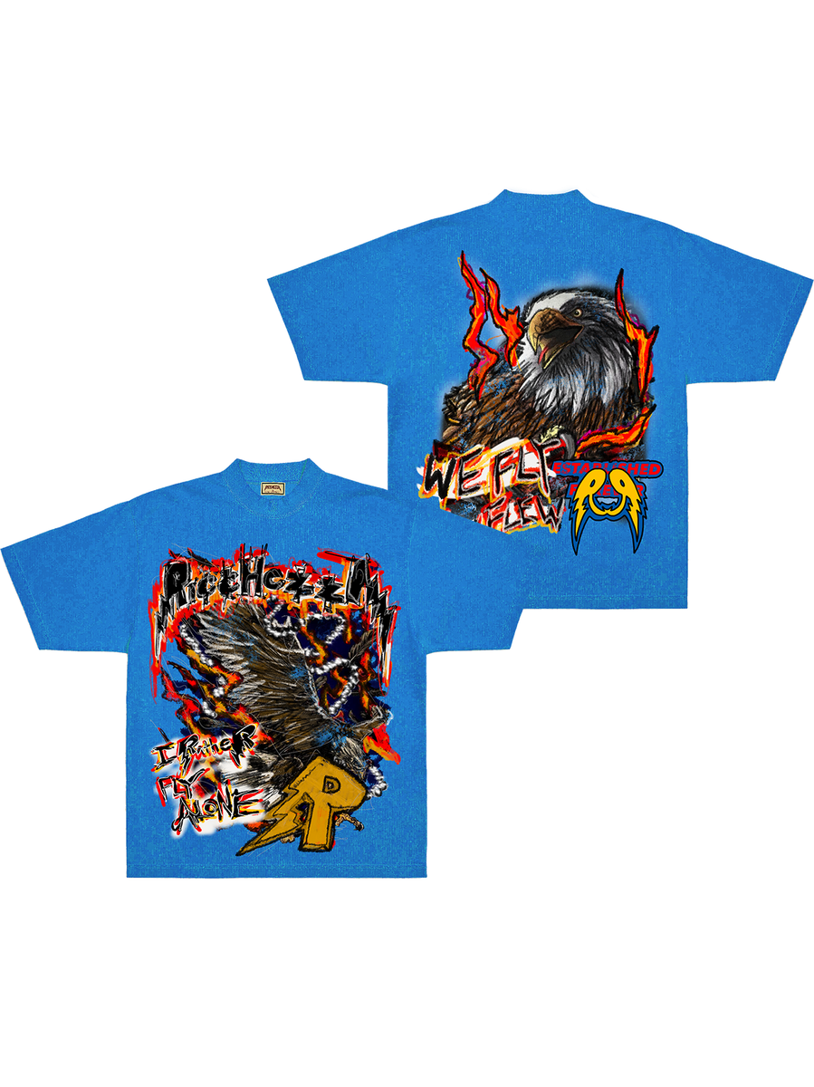 Ricchezza T-Shirt - Rather Fly Dolo - Blue - FA24-003 – Vengeance78