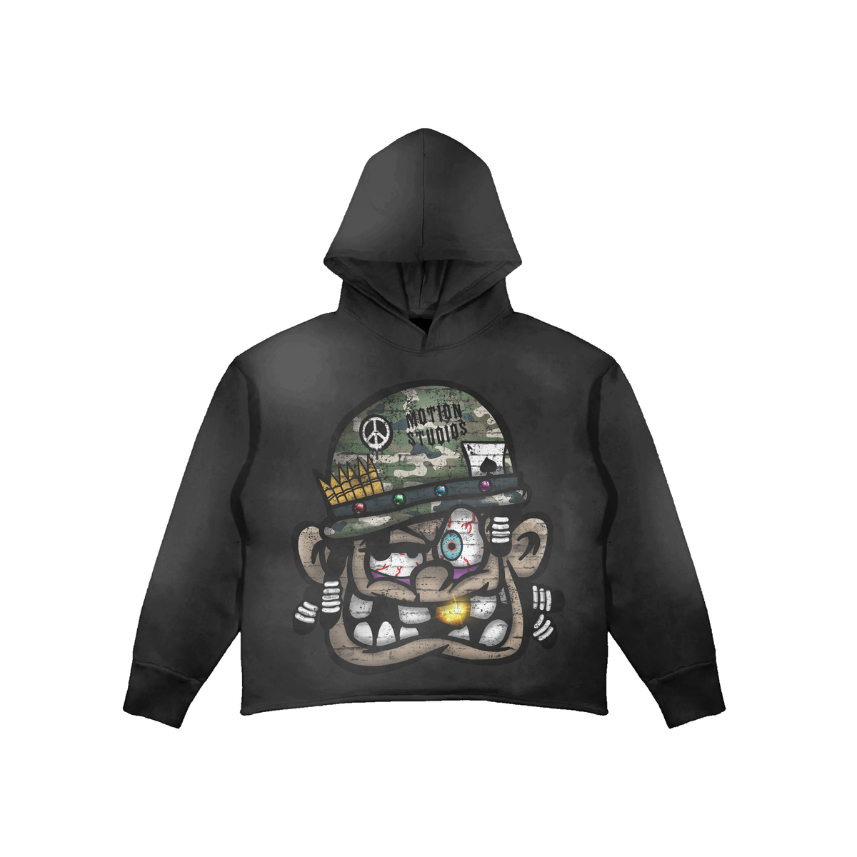Motion Studios Hoodie - Peace Over War - Black - Mo318 – Vengeance78