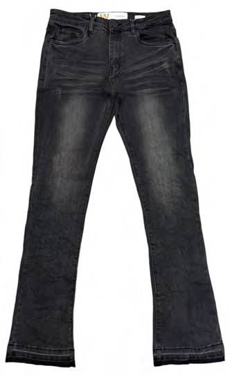 Black Stacked Jeans | Shop Hot New Brands at Vengeance78