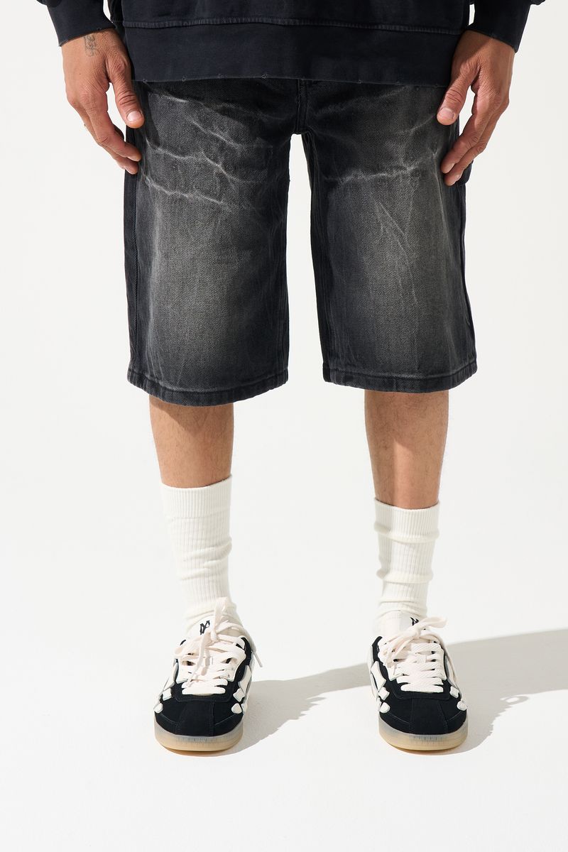 Serenede Shorts - Raijin Denim - Faded Black Wash – Vengeance78