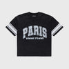 Homme+Femme T-Shirt - Paris Rhinestone Tee - Black - HFSS2025106