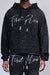 First Row Hoodie - Allover Rhine Stone Pullover - Black - FRF2200