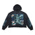 Rare Peace Hoodie -  Washed F. Terry Cut off w/ Rhinestone - Black - RK5036