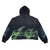 Rare Peace Hoodie -  Washed F. Terry Cut off w/ Rhinestone - Black - RK5036