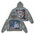 Rare Peace Hoodie -  Washed F. Terry Cut off w/ Rhinestone - Olive - RK5035