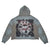Rare Peace Hoodie -  Washed F. Terry Cut off w/ Rhinestone - Olive - RK5035