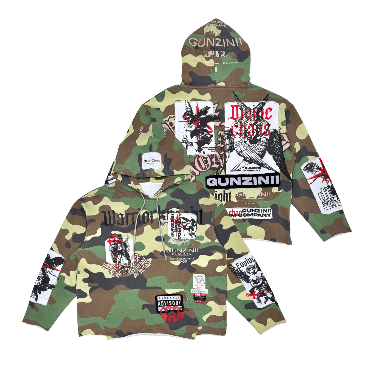 Gunzinii Hoodie - Warrior - Camo - GZ846 – Vengeance78