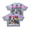 Rare Peace T-Shirt - Godfather Tee W/ Rhinestone Details - Grey - RT6005
