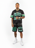 Rare Peace Short Set - Mesh Jersey W/ Rhinestones Detail - Black - RT/RS6071