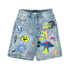 Vicious Shorts - Printed ArtworkPremium Denim - Light Blue - VC1205