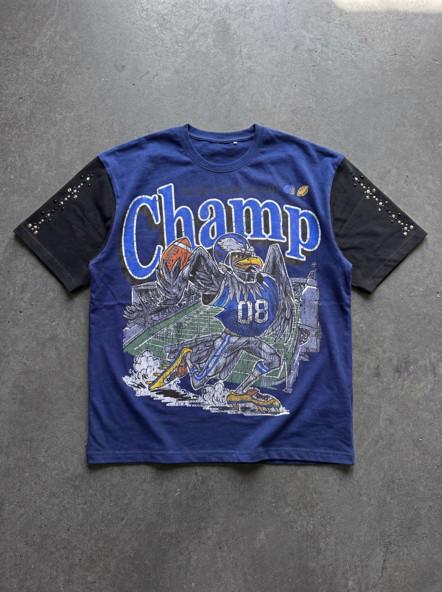 Elite T-Shirt - Champ Premium Embellished - Blue - 1121-D