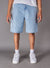 Politics Shorts - Carlen - Silver On Light Blue - 052