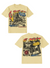 G West T-Shirt - Cosmic Sky Ride Acid Wash Double - Cream - GWDSPPT9091