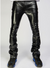 Majestik Leather Pants - PU Pocket Stacked - Black Snake Skin - DL2351