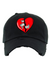Pg Apparel Hat - Heart Dad Hat - Black\Red - HRT200