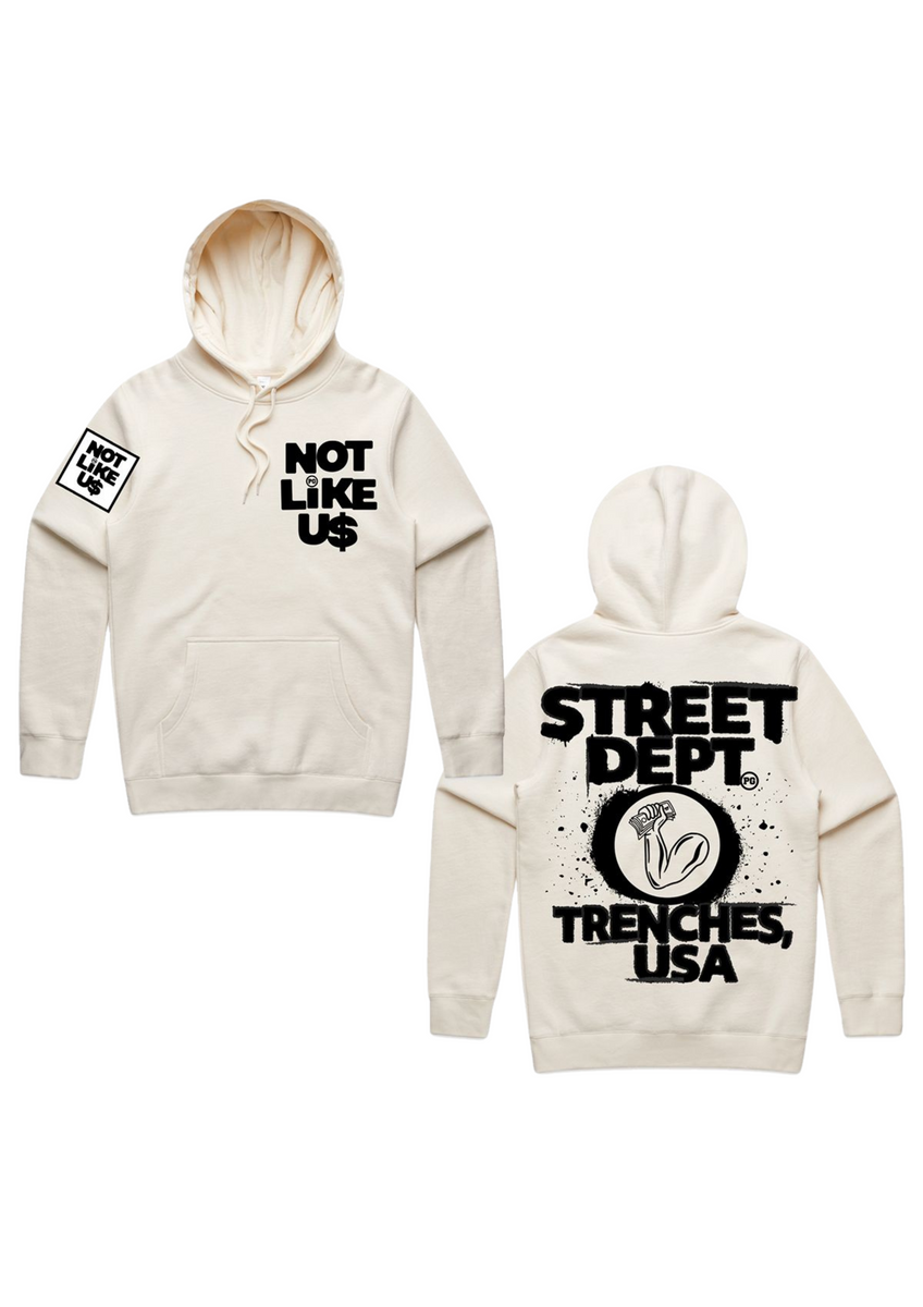 Pg Apparel Hoodie - Not Like Us - Cream - NOT400 – Vengeance78