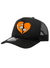 Pg Apparel Hat - Heart Dad Hat - Black\Orange - HB2002