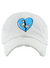 Pg Apparel Hat - Heart Dad Hat - White\Carolina - HB200