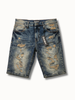 Dash Denim Shorts - Aged Wash - AD7030