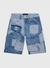 Homme+Femme Shorts - Patchwork Denim - Blue - SPRING23111-1