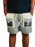 Outrank Shorts - Starboard 7" Color Blocked Patch Pocket - Green\Ivory - ORS091