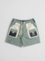 Outrank Shorts - Starboard 7" Color Blocked Patch Pocket - Green\Ivory - ORS091