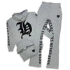 Focus Jogger Set - Heartless Stacked- Grey - 80559